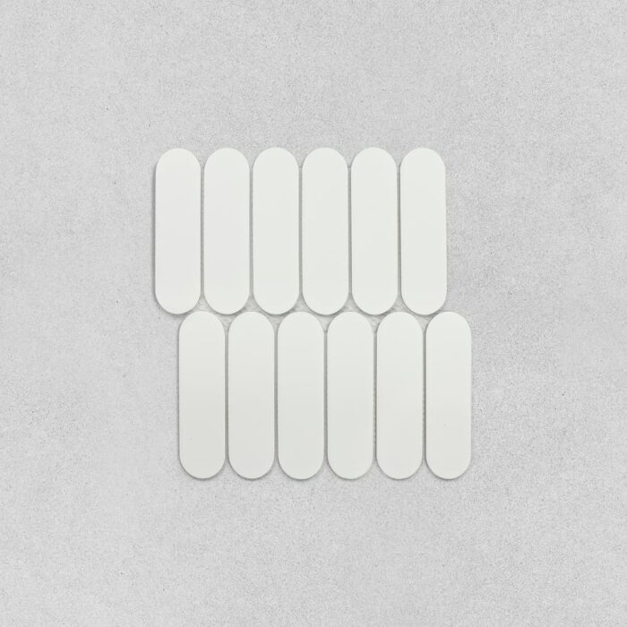 Ovella White Satin Mosaic