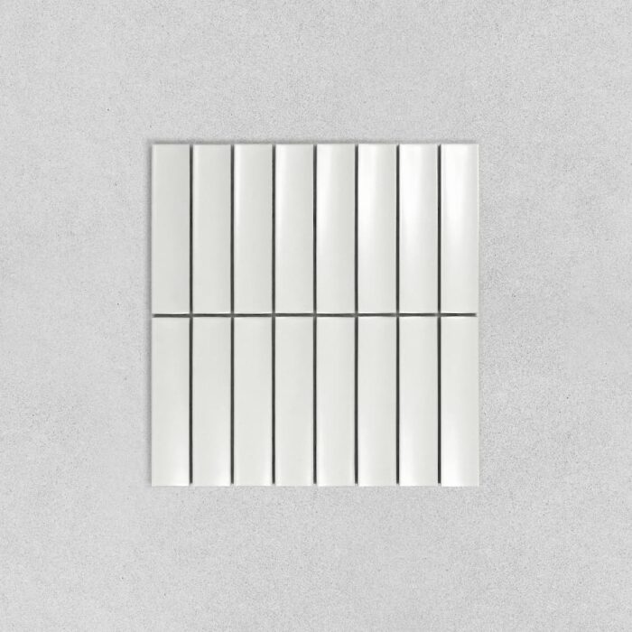 Arc White Satin Mosaic