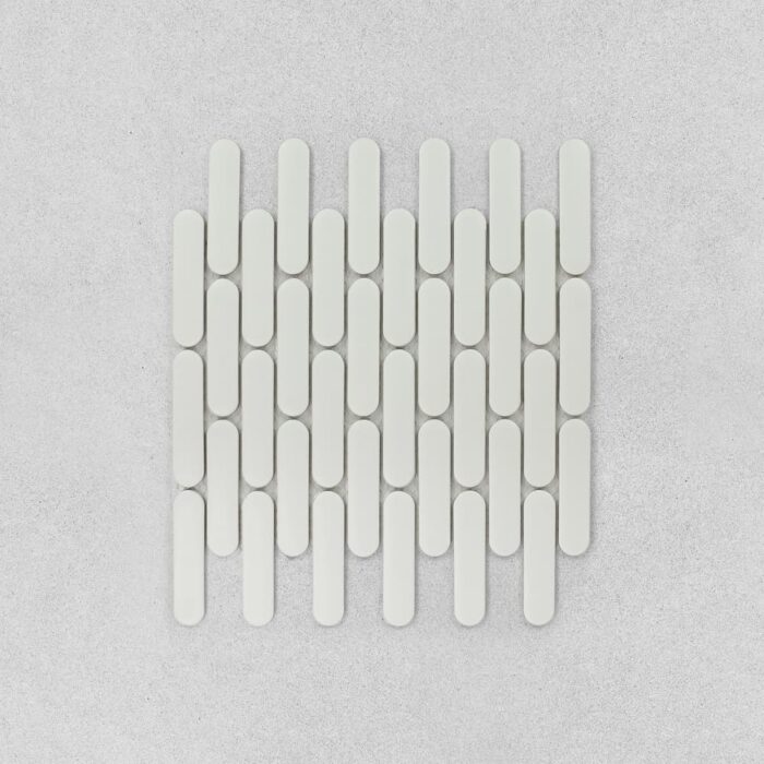 Luna White Satin Mosaic