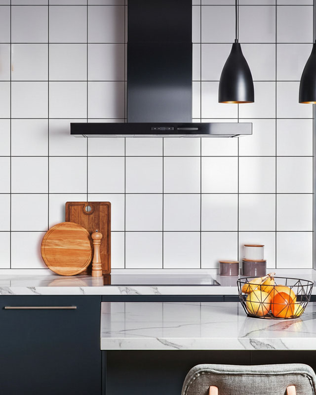 Basics White 200x200mm Splashback Wall Tiles