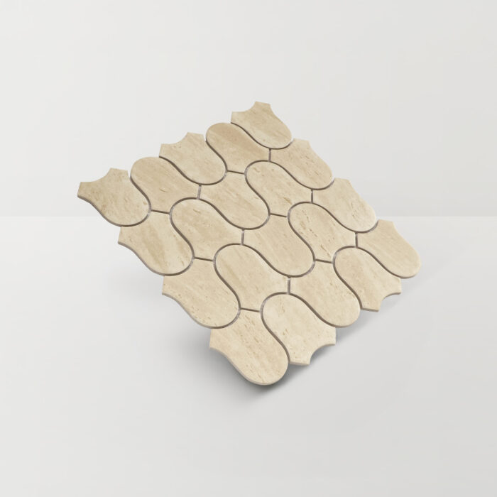Angled photo of Bellaflair Travertine Mosaic