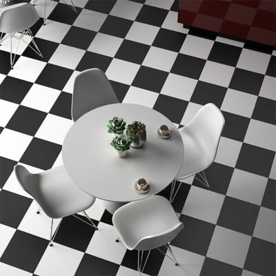 Chess checkerboard tile range featuring classic black and white patterning.