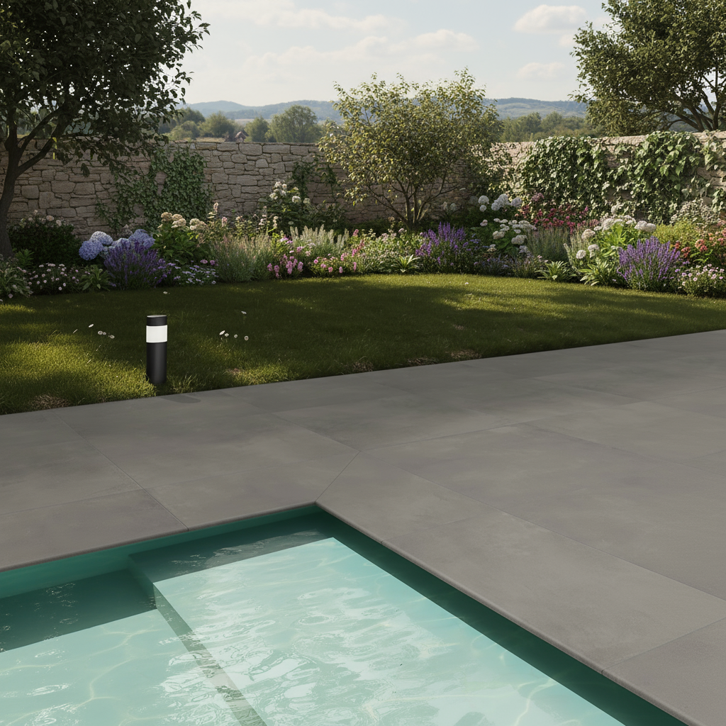 Chicago range outdoor pavers installed in an exterior area with slip resistant texture.