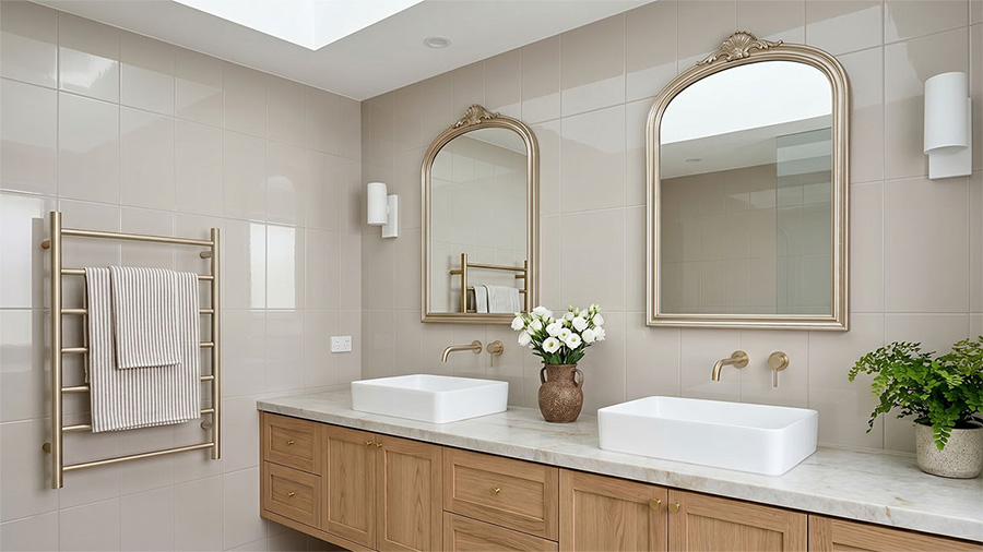 Granite Gloss Tiles in Bathroom