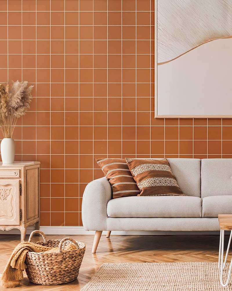 Indoor space showcasing tiles with a satin matt glaze, offering a soft, refined appearance.