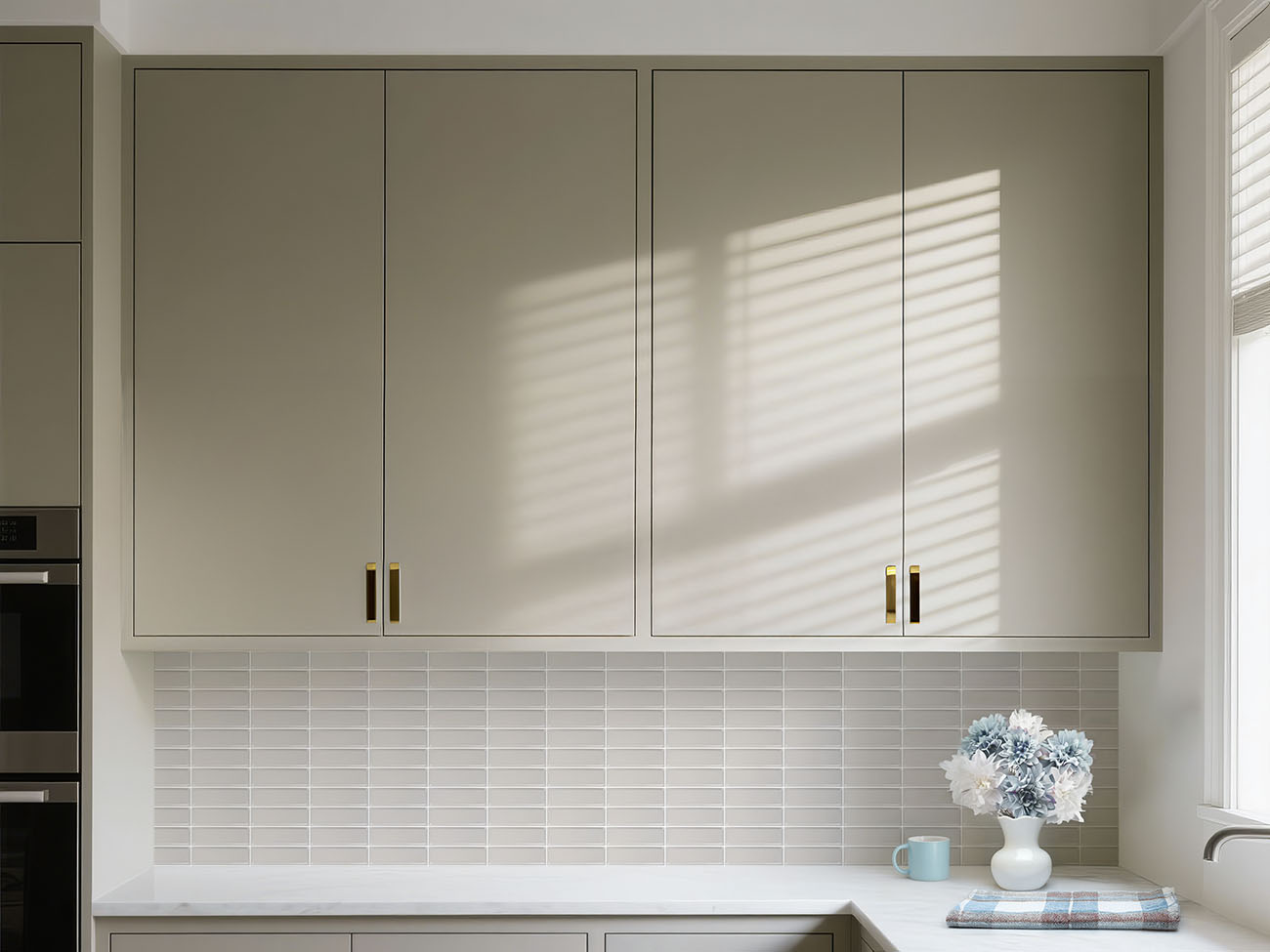 Luster Stone mosaic tiles in modern elegant kitchen setting