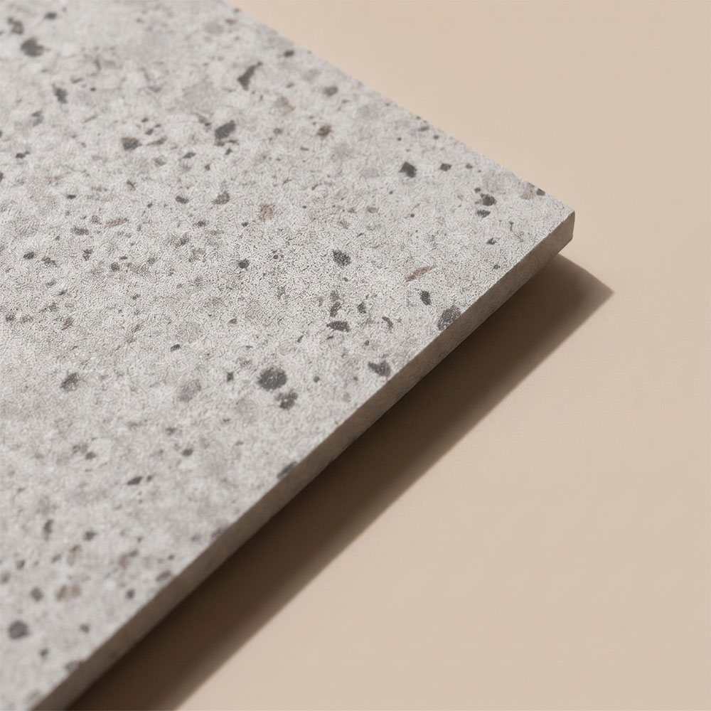 Porcelain tile with a matt finish showing a smooth, low-sheen surface