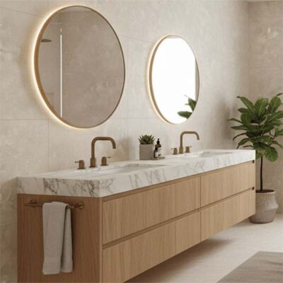 Milazzo SmartGrip stone-look tile range with high slip resistance and soft texture.