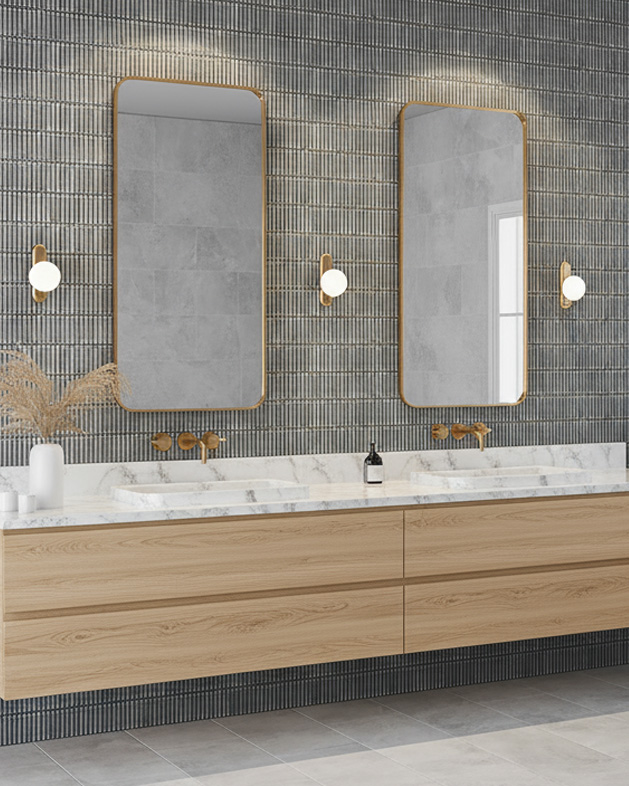Ceramic Tiles on Bathroom Wall