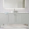 Ovella White mosaic tiles in modern elegant bathroom setting