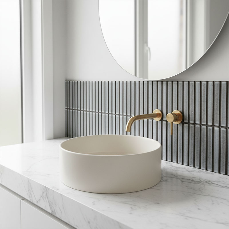 296x299 Oyster Grey Gloss Mosaic