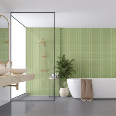Pastella pastel-toned wall tile range with pressed edges for soft, uplifting colour.