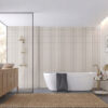 Pastella Light Grey Wall Tiles in Coastal Bathroom