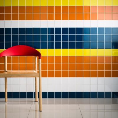 Prismatics wall tile range in gloss and satin colours for clean, modern surfaces.