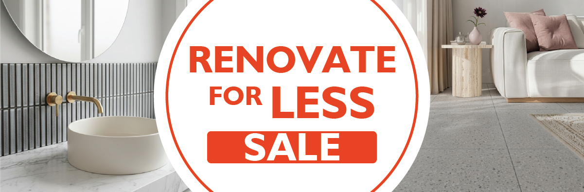 Johnson Tiles Renovate for Less Sale Banner