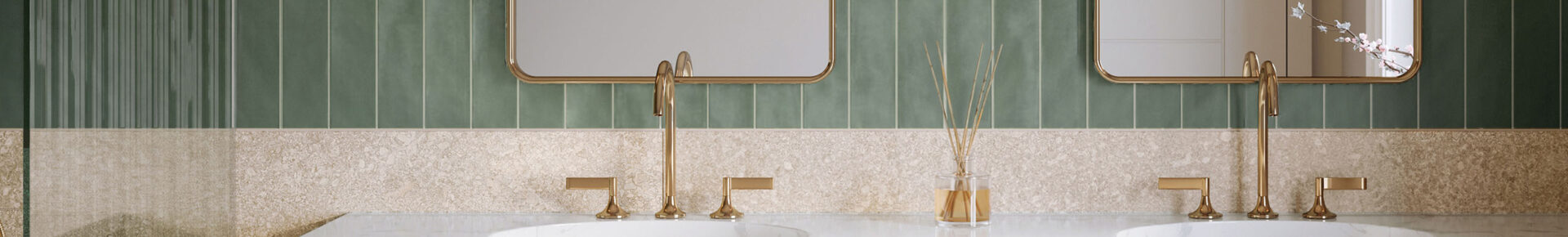 Small Bathroom Design Tiles Banner