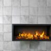 Solar Ash 150x150mm Matt Tiles in Fireplace