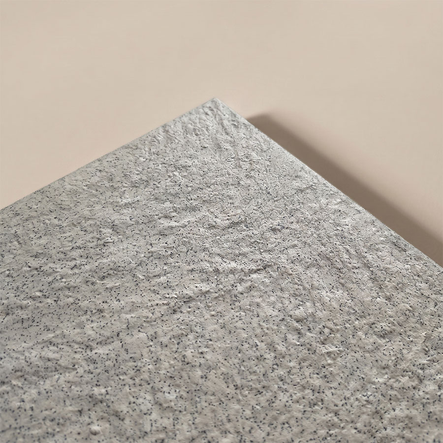 Structured porcelain tile with a textured surface for improved grip