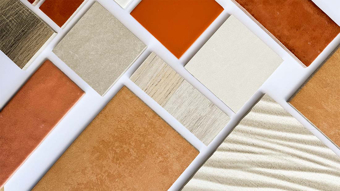 Variety of ceramic and porcelain tiles