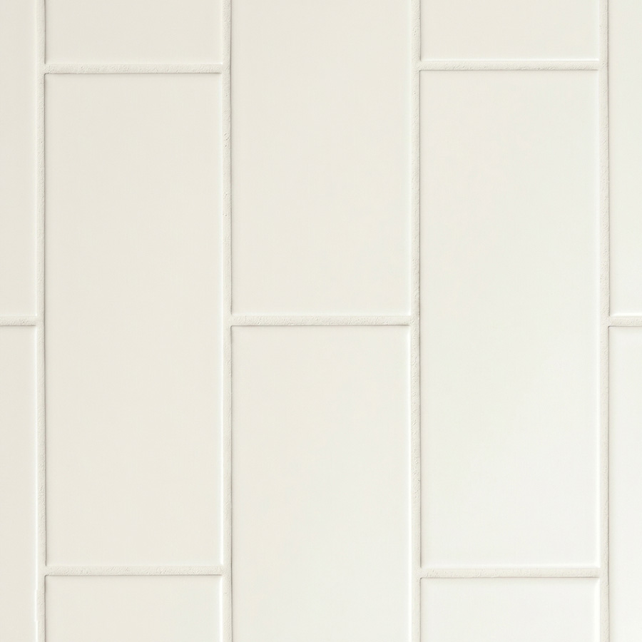 Vertical stagger tile pattern with upright rectangular tiles offset to create a modern linear design.