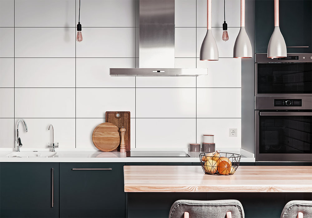 White 300x600mm Kitchen